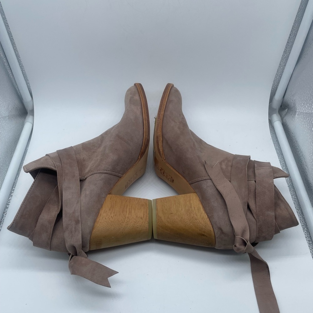 Huma Blanco Tatiana Leather Tie Booties - Picture 5 of 10
